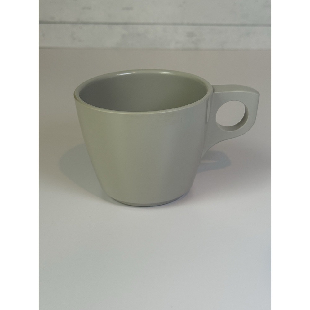 Vintage Boonton Melmac Gray Coffee Mug Cup 201-8 Mid Century Modern USA Melamine